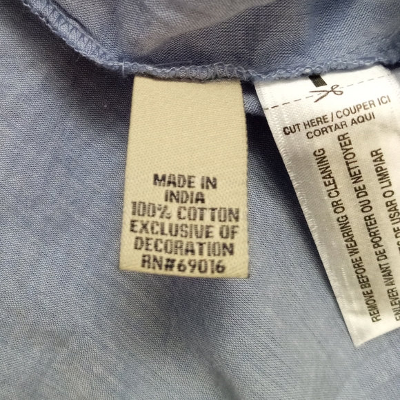 Ruff Hewn chambray boho top Size L - Picture 8 of 8